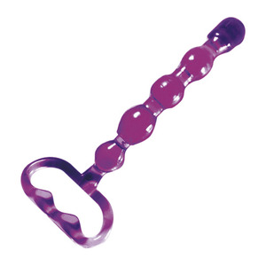 DILDO ANAL JEZEBEL'S BEADED G-BAR, lungime 16.5 cm