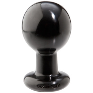 DILDO ANAL ROUND BUTT PLUGS LARGE BLACK, lungime 12.5 cm