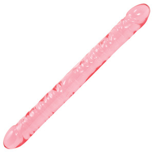 DILDO DUBLU CRYSTAL JELLIES DOUBLE DONG 18, lungime 45.7 cm