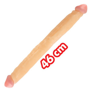 DILDO DUBLU DONG FLESH, lungime 46 cm