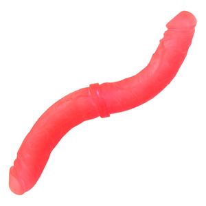 DILDO DUBLU FLEXIBLE DOUBLE DONG PINK, lungime 34 cm