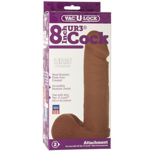 DILDO REALISTIC VAC-U-LOCK: 8 UR3 COCK, lungime 20.3 cm