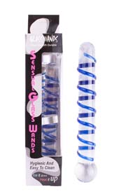 Dildo glass toys blue