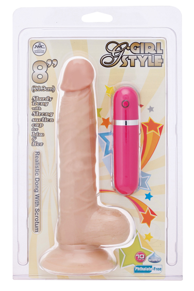 G-Girl Style 8inch Vibrating Dong