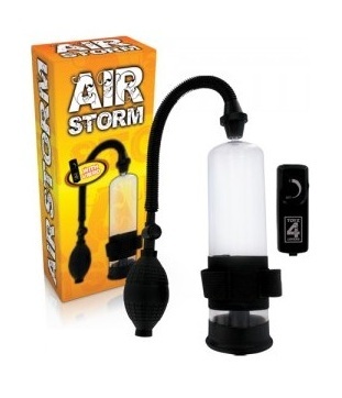 Pompa Air Storm cu vibratii pentru dezvoltarea penisului, 19,5 cm