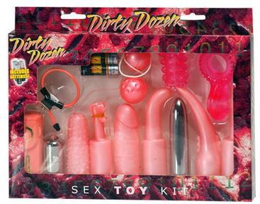 SET VIBRATOARE DIRTY DOZEN SEX TOY KIT, 11.5 CM