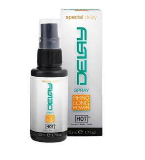 Spray HOT Rhino Long Power Special Delay pentru a intarzia ejacularea, 50 ml