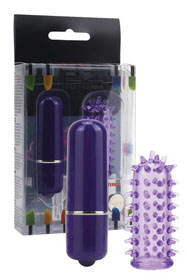 Stimulator clitoridian Powerful Mini Massager w. Sleeve - Purple