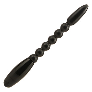 V8ibrator Anal BENDABLE BEADED VIBE BLACK  26cm