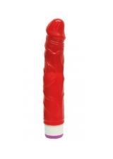 Vibrator Cupidon Toys Big Realistic Red cu vene proeminente, 20 cm