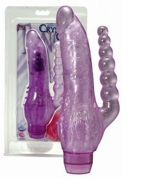 Vibrator Waterproof Crystal Cox Purple, 19cm