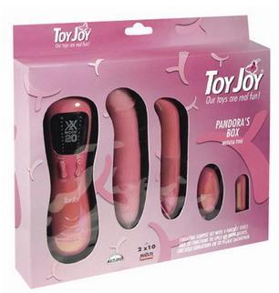 Vibrator set Pandora Box Pink, 14 cm